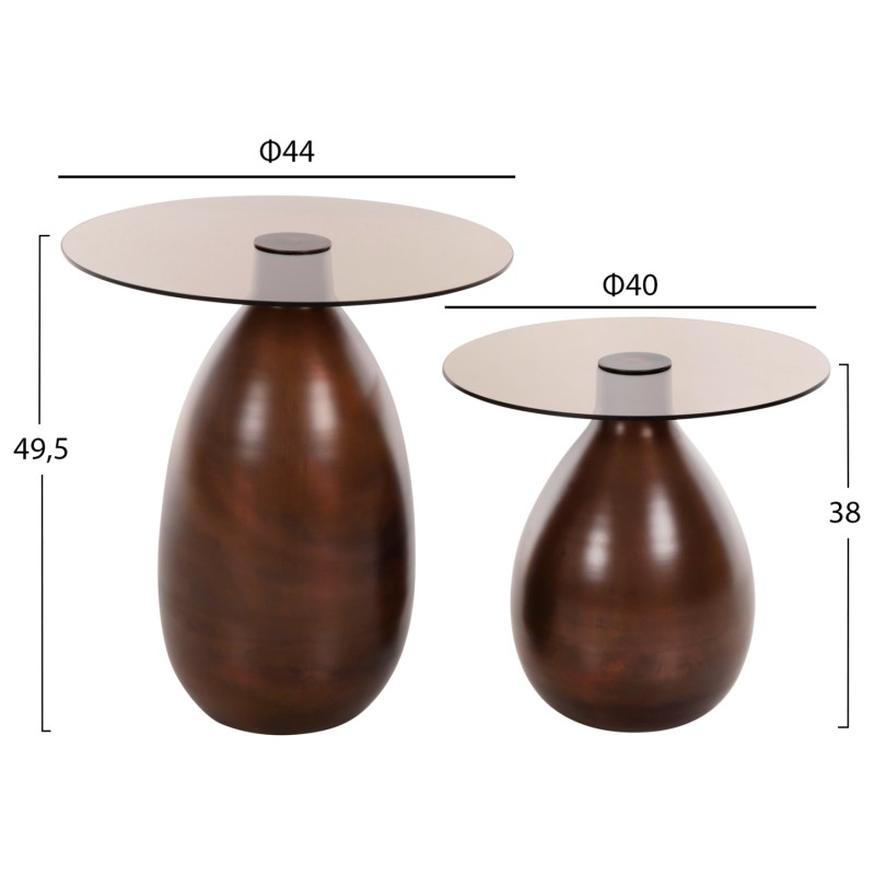 ΒΟΗΘΗΤΙΚΑ ΤΡΑΠΕΖΑΚΙΑ ART MAISON HUMENE - BRONZE (Φ44&Φ40εκ.) ΒΟΗΘΗΤΙΚΑ ΤΡΑΠΕΖΑΚΙΑ ART MAISON HUMENE - BRONZE (Φ44&Φ40εκ.)