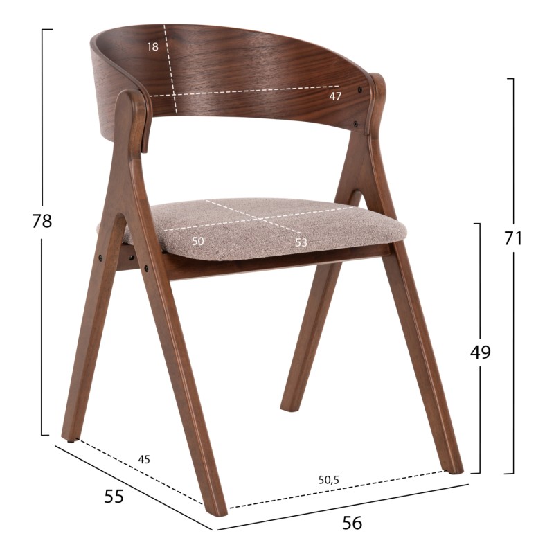 ΚΑΡΕΚΛΑ ART MAISON HOMESTEAD - WALNUT BEIGE (56x55x78εκ.) ΚΑΡΕΚΛΑ ART MAISON HOMESTEAD - WALNUT BEIGE (56x55x78εκ.)