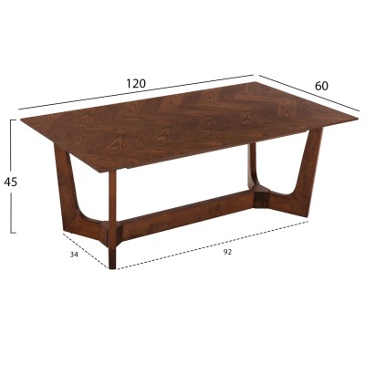 ΤΡΑΠΕΖΙ ΣΑΛΟΝΙΟΥ ART MAISON FULLERTON - WALNUT (120X60x45εκ.)