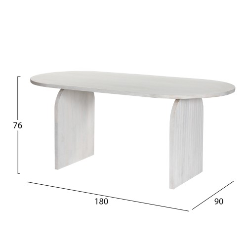 Τραπέζι Τραπεζαρίας Art Maison Phoenix - White (180,5x90,5x76εκ.)