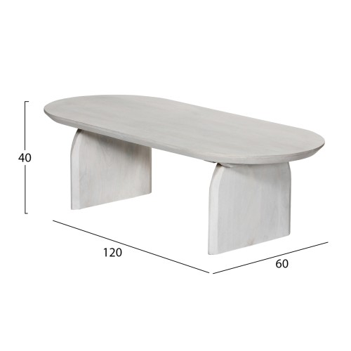 Τραπέζι Σαλονιού Art Maison Inigo - White (120x60x40εκ.)