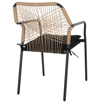 ΠΟΛΥΘΡΟΝΑ ΑΛΟΥΜΙΝΙΟΥ ART MAISON HARDBALL ΣΚΟΥΡΟΣ ΓΚΡΙ ΣΚΕΛΕΤΟΣ ΜΕ WICKER ΜΠΕΖ & ΜΑΥΡΟ ΜΑΞΙΛΑΡΙ