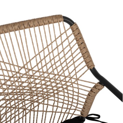 ΠΟΛΥΘΡΟΝΑ ΑΛΟΥΜΙΝΙΟΥ ART MAISON HARDBALL ΣΚΟΥΡΟΣ ΓΚΡΙ ΣΚΕΛΕΤΟΣ ΜΕ WICKER ΜΠΕΖ & ΜΑΥΡΟ ΜΑΞΙΛΑΡΙ