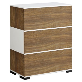 ΠΑΠΟΥΤΣΟΘΗΚΗ 3ΘΕΣΕΩΝ ART MAISON URSALUNA ΜΕΛΑΜΙΝΗ ΣΕ ΚΑΡΥΔΙ-ΛΕΥΚΟ 90Χ30Χ93Yεκ.