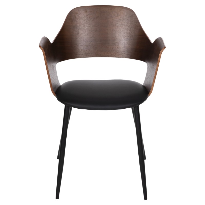 ΚΑΡΕΚΛΑ ART MAISON DINUBA - WALNUT BLACK (55,5x50x79Υεκ.)