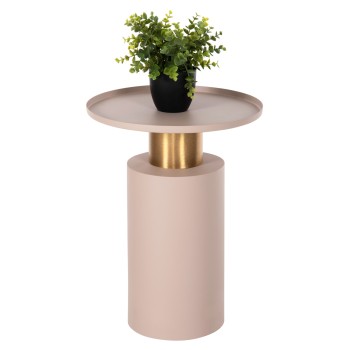 ΒΟΗΘΗΤΙΚΟ ΤΡΑΠΕΖΑΚΙ ART MAISON HUMENE - ECRY GOLD BRONZE (Φ36x47εκ.)