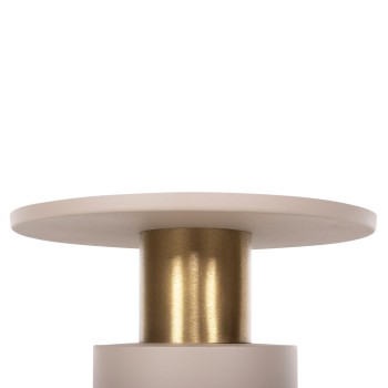 ΒΟΗΘΗΤΙΚΟ ΤΡΑΠΕΖΑΚΙ ART MAISON HUMENE - ECRY GOLD BRONZE (Φ36x47εκ.)