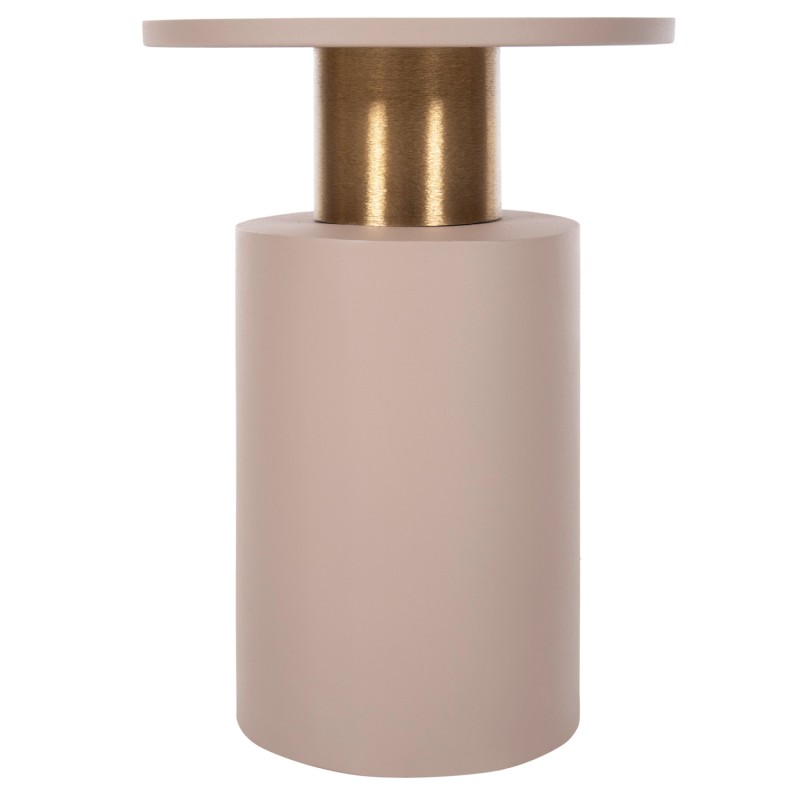 ΒΟΗΘΗΤΙΚΟ ΤΡΑΠΕΖΑΚΙ ART MAISON HUMENE - ECRU GOLD BRONZE (Φ30,5x42εκ.)