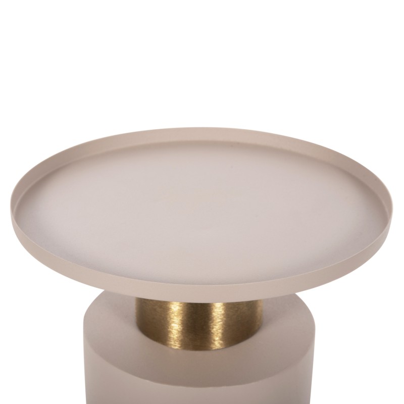 ΒΟΗΘΗΤΙΚΟ ΤΡΑΠΕΖΑΚΙ ART MAISON HUMENE - ECRU GOLD BRONZE (Φ30,5x42εκ.)