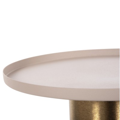 ΒΟΗΘΗΤΙΚΟ ΤΡΑΠΕΖΑΚΙ ART MAISON HUMENE - ECRU GOLD BRONZE (Φ30,5x42εκ.)