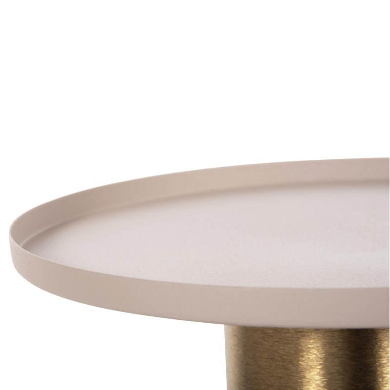 ΒΟΗΘΗΤΙΚΟ ΤΡΑΠΕΖΑΚΙ ART MAISON HUMENE - ECRU GOLD BRONZE (Φ30,5x42εκ.)