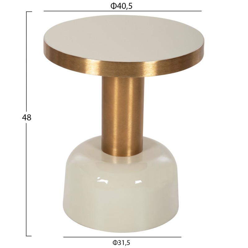 ΒΟΗΘΗΤΙΚΟ ΤΡΑΠΕΖΑΚΙ ART MAISON HUMENE - ECRU GOLD (Φ40,5x48εκ.) ΒΟΗΘΗΤΙΚΟ ΤΡΑΠΕΖΑΚΙ ART MAISON HUMENE - ECRU GOLD (Φ40,5x48εκ.)