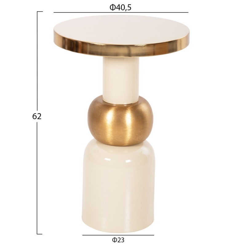 ΒΟΗΘΗΤΙΚΟ ΤΡΑΠΕΖΑΚΙ ART MAISON HUMENE - ECRU GOLD (Φ40,5x62εκ.) ΒΟΗΘΗΤΙΚΟ ΤΡΑΠΕΖΑΚΙ ART MAISON HUMENE - ECRU GOLD (Φ40,5x62εκ.)