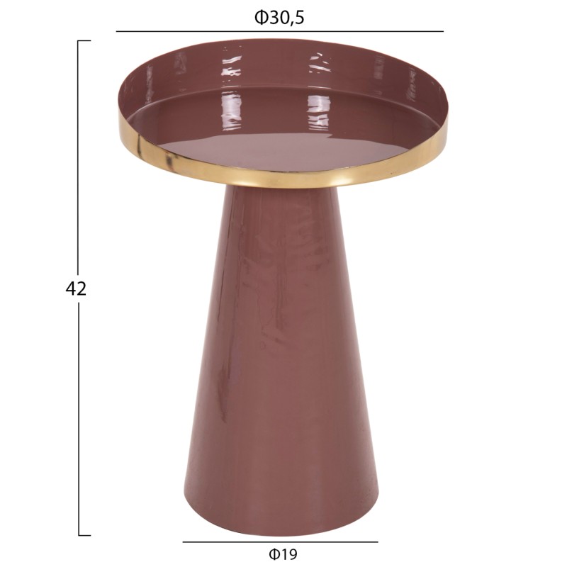 ΒΟΗΘΗΤΙΚΟ ΤΡΑΠΕΖΑΚΙ ART MAISON HUMENE - BROWN RED GOLD (Φ30,5x39-42εκ.) ΒΟΗΘΗΤΙΚΟ ΤΡΑΠΕΖΑΚΙ ART MAISON HUMENE - BROWN RED GOLD (Φ30,5x39-42εκ.)