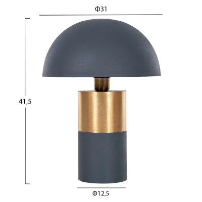 ΕΠΙΤΡΑΠΕΖΙΟ ΦΩΤΙΣΤΙΚΟ ART MAISON DESNA ΜΕΤΑΛΛΟ ΣΕ ΜΠΛΕ ΑΝΘΡΑΚΙ-ΧΡΥΣΟ Φ31x41,5Υ εκ.