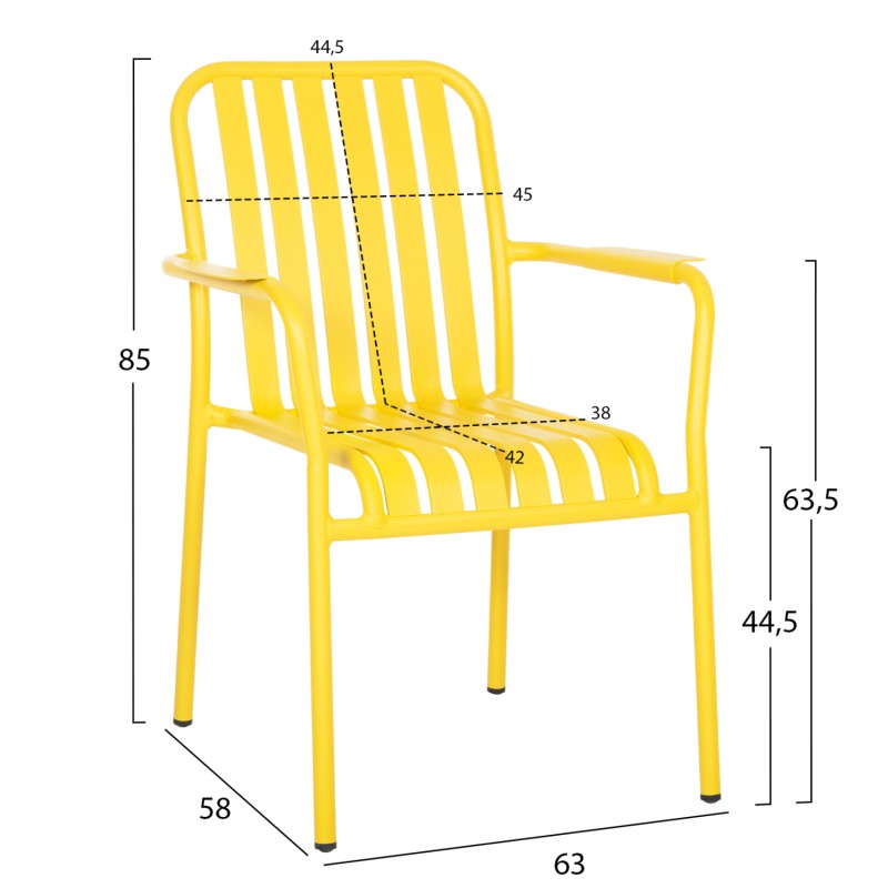 Καρέκλα Αλουμινίου Art Maison Nigeria - Yellow (63x58x85εκ.) Καρέκλα Αλουμινίου Art Maison Nigeria - Yellow (63x58x85εκ.)