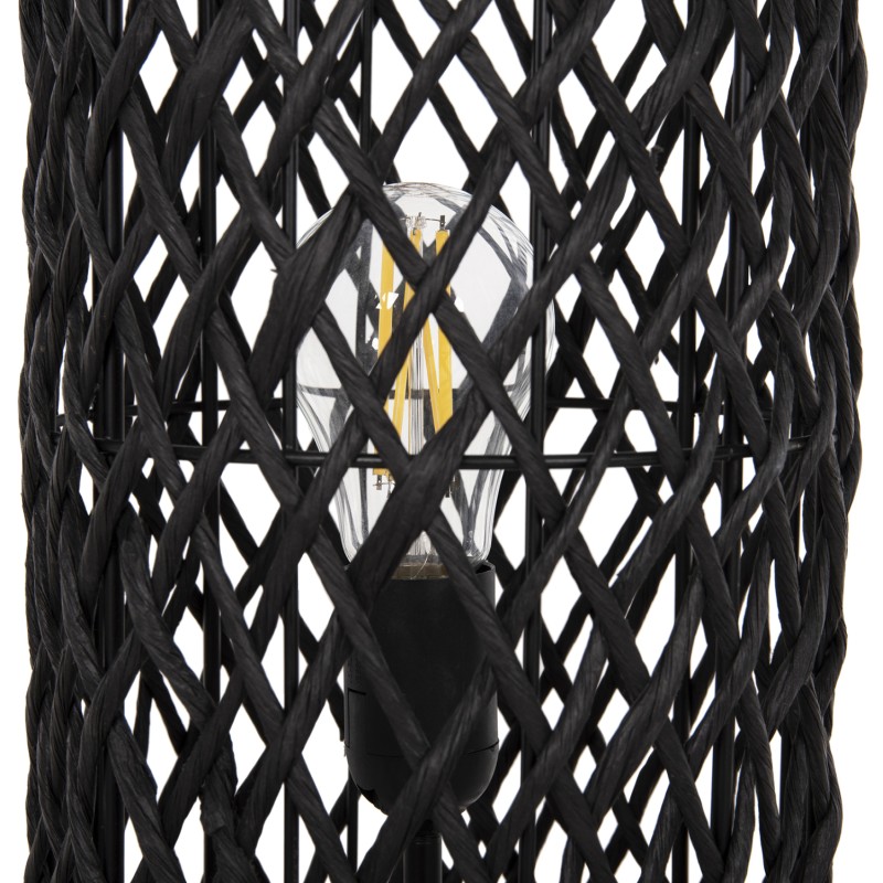 ΦΩΤΙΣΤΙΚΟ ΔΑΠΕΔΟΥ ART MAISON UMAR ΜΕΤΑΛΛΟ-PAPER ROPE ΣΕ ΜΠΕΖ ΑΜΜΟΥ-ΜΑΥΡΟ Φ20X120Υεκ.