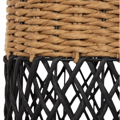 ΦΩΤΙΣΤΙΚΟ ΔΑΠΕΔΟΥ ART MAISON UMAR ΜΕΤΑΛΛΟ-PAPER ROPE ΣΕ ΜΠΕΖ ΑΜΜΟΥ-ΜΑΥΡΟ Φ20X120Υεκ.