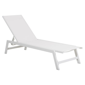 ΞΑΠΛΩΣΤΡΑ ΑΛΟΥΜΙΝΙΟΥ ART MAISON NAMORITA ΛΕΥΚΗ & ΛΕΥΚΟ TEXTILENE 191,5x55,5x89,5Υεκ.