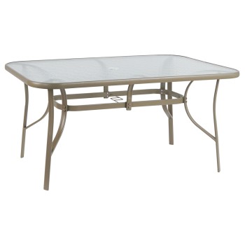 ΤΡΑΠΕΖΙ Art Maison Lulu 150X90Χ72Υεκ. ΜΕΤΑΛΛΙΚΟ ΣΑΜΠΑΝΙ ΜΕ ΤΡΥΠΑ ΟΜΠΡΕΛΑΣ Φ38mm