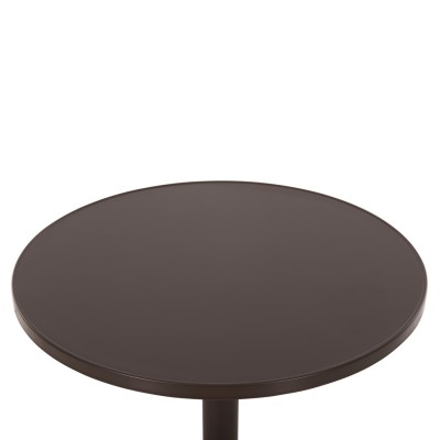 ΤΡΑΠΕΖΙ ΣΤΡΟΓΓΥΛΟ ART MAISON SHRIKE ΑΛΟΥΜΙΝΙΟ ΚΑΦΕ Φ60x70Υεκ.