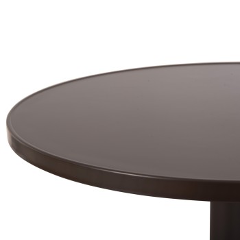 ΤΡΑΠΕΖΙ ΣΤΡΟΓΓΥΛΟ ART MAISON SHRIKE ΑΛΟΥΜΙΝΙΟ ΚΑΦΕ Φ60x70Υεκ.