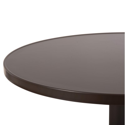 ΤΡΑΠΕΖΙ ΣΤΡΟΓΓΥΛΟ ART MAISON SHRIKE ΑΛΟΥΜΙΝΙΟ ΚΑΦΕ Φ60x70Υεκ.