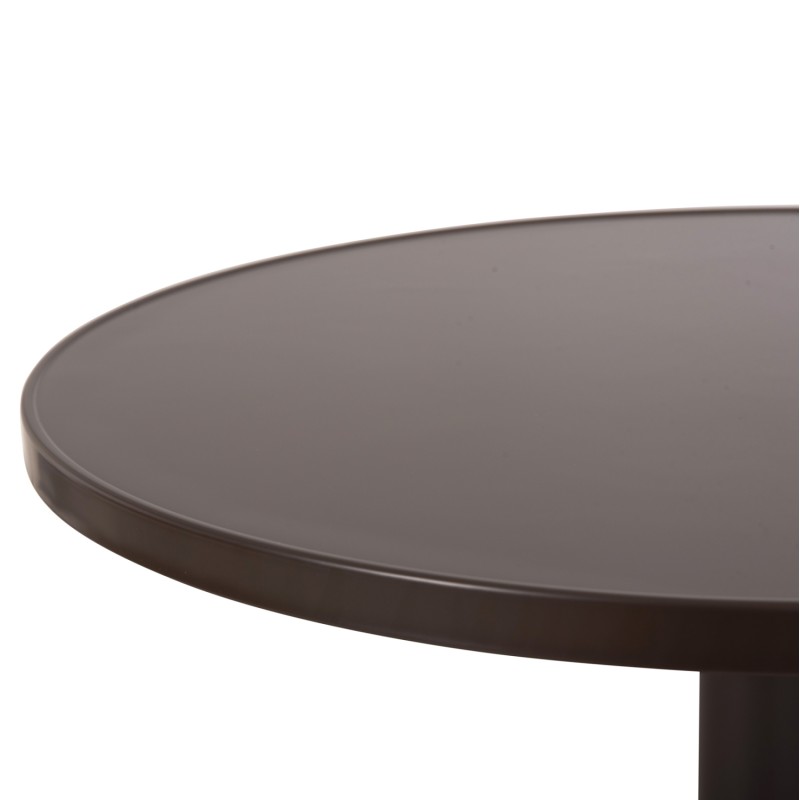 ΤΡΑΠΕΖΙ ΣΤΡΟΓΓΥΛΟ ART MAISON SHRIKE ΑΛΟΥΜΙΝΙΟ ΚΑΦΕ Φ60x70Υεκ.