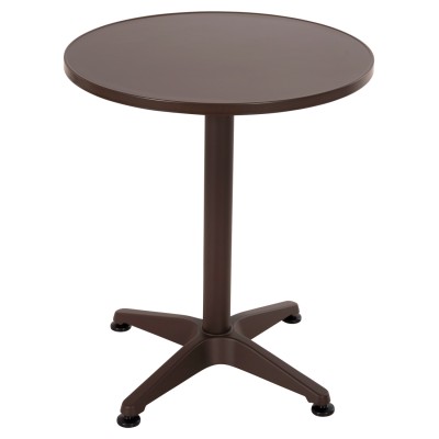 ΤΡΑΠΕΖΙ ΣΤΡΟΓΓΥΛΟ ART MAISON SHRIKE ΑΛΟΥΜΙΝΙΟ ΚΑΦΕ Φ60x70Υεκ.