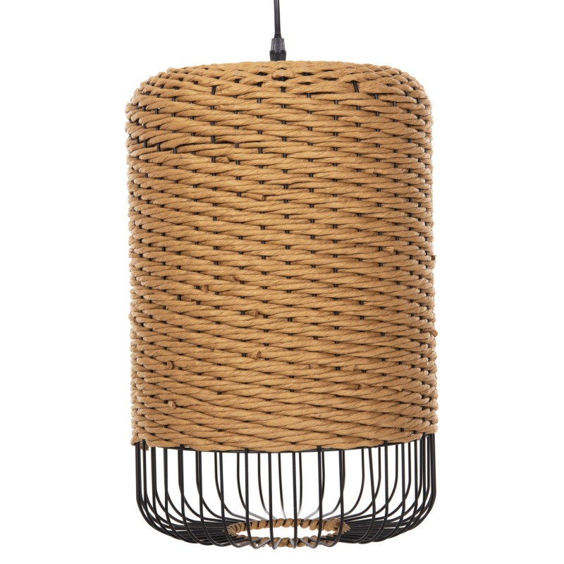 ΦΩΤΙΣΤΙΚΟ ΟΡΟΦΗΣ ART MAISON UATU ΚΡΕΜΑΣΤΟ PAPER ROPE ΜΠΕΖ-ΜΑΥΡΟ ΜΕΤΑΛΛΟ-Φ27x41,5Υεκ.