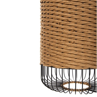 ΦΩΤΙΣΤΙΚΟ ΟΡΟΦΗΣ ART MAISON UATU ΚΡΕΜΑΣΤΟ PAPER ROPE ΜΠΕΖ-ΜΑΥΡΟ ΜΕΤΑΛΛΟ-Φ27x41,5Υεκ.