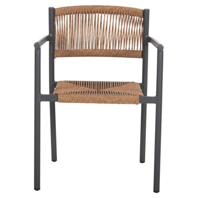 ΠΟΛΥΘΡΟΝΑ ΑΛΟΥΜΙΝΙΟΥ ART MAISON HAVOK ΑΝΘΡΑΚΙ-ΣΥΝΘ.RATTAN ΜΠΕΖ 55,5x53x78Υεκ.