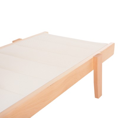 ΞΑΠΛΩΣΤΡΑ ART MAISON MORLOCKS ΞΥΛΟ ΟΞΙΑΣ ΣΕ ΦΥΣΙΚΟ-ΕΚΡΟΥ TEXTILENE 204x65x31,5-92,5Υεκ.