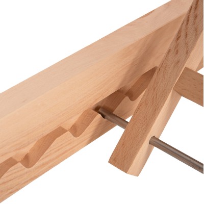 ΞΑΠΛΩΣΤΡΑ ART MAISON MORLOCKS ΞΥΛΟ ΟΞΙΑΣ ΣΕ ΦΥΣΙΚΟ-ΕΚΡΟΥ TEXTILENE 204x65x31,5-92,5Υεκ.