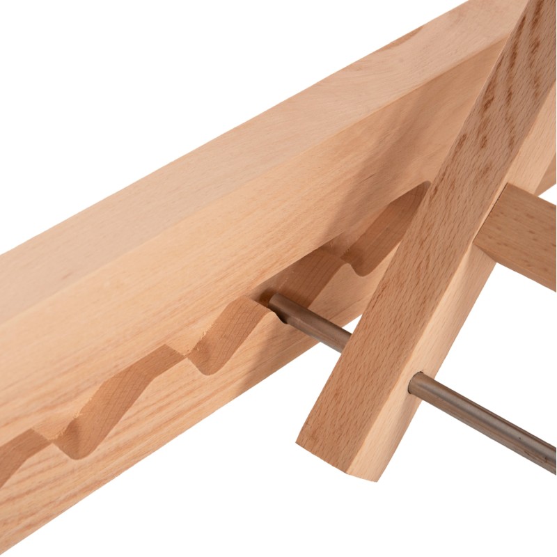 ΞΑΠΛΩΣΤΡΑ ART MAISON MORLOCKS ΞΥΛΟ ΟΞΙΑΣ ΣΕ ΦΥΣΙΚΟ-ΕΚΡΟΥ TEXTILENE 204x65x31,5-92,5Υεκ.