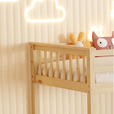 ΚΡΕΒΑΤΙ ΚΟΥΚΕΤΑ ΠΑΙΔΙΚΟ ART MAISON MANTYKE ΞΥΛΟ ΠΕΥΚΟΥ ΣΕ ΦΥΣΙΚΟ-ΣΤΡΩΜΑΤΑ 190x90εκ