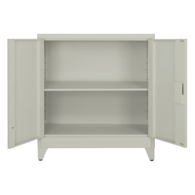 ΝΤΟΥΛΑΠΑ ΜΕΤΑΛΛΙΚΗ ART MAISON DOTAKU 2-ΦΥΛΛΗ ΜΕ 2 ΑΠΟΘ.ΧΩΡΟΥΣ & ΠΟΔΙΑ-ΓΚΡΙ 90Χ40Χ100Υεκ.