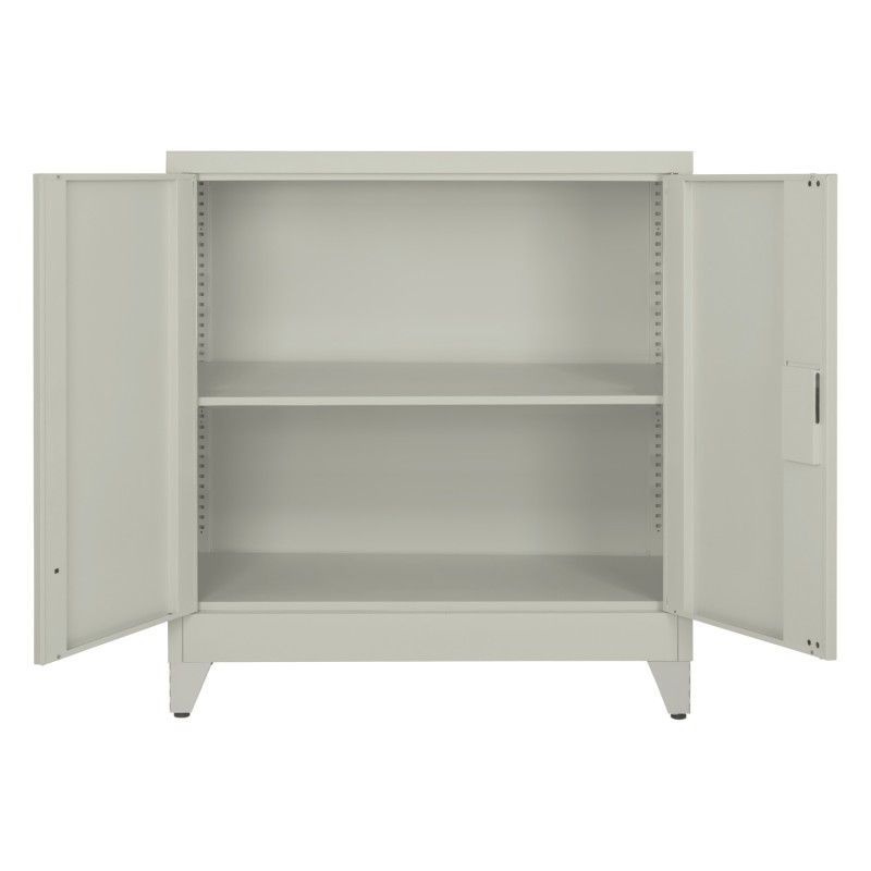 ΝΤΟΥΛΑΠΑ ΜΕΤΑΛΛΙΚΗ ART MAISON DOTAKU 2-ΦΥΛΛΗ ΜΕ 2 ΑΠΟΘ.ΧΩΡΟΥΣ & ΠΟΔΙΑ-ΓΚΡΙ 90Χ40Χ100Υεκ.