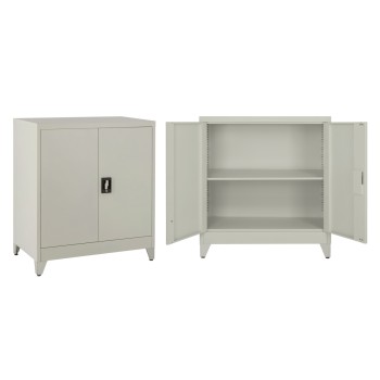 ΝΤΟΥΛΑΠΑ ΜΕΤΑΛΛΙΚΗ ART MAISON DOTAKU 2-ΦΥΛΛΗ ΜΕ 2 ΑΠΟΘ.ΧΩΡΟΥΣ & ΠΟΔΙΑ-ΓΚΡΙ 90Χ40Χ100Υεκ.