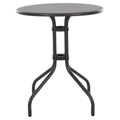 ΤΡΑΠΕΖΙ ΕΞ.ΧΩΡΟΥ ΣΤΡΟΓΓΥΛΟ ART MAISON KLAW ΜΕΤΑΛΛΙΚΟ ΓΚΡΙ Φ60x70Υεκ.