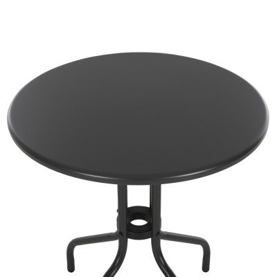 ΤΡΑΠΕΖΙ ΕΞ.ΧΩΡΟΥ ΣΤΡΟΓΓΥΛΟ ART MAISON KLAW ΜΕΤΑΛΛΙΚΟ ΓΚΡΙ Φ60x70Υεκ.