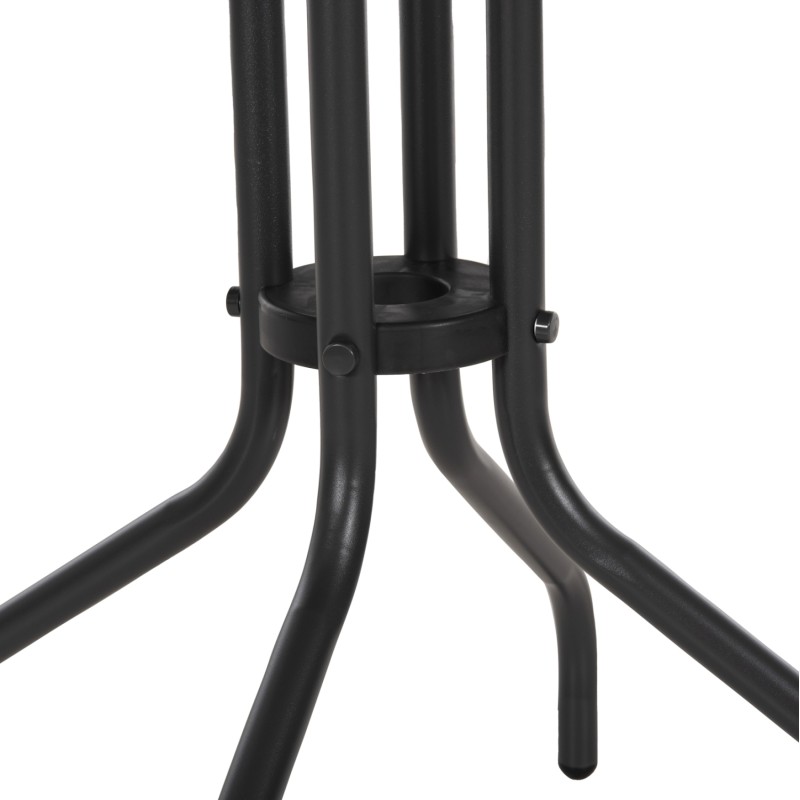 ΤΡΑΠΕΖΙ ΕΞ.ΧΩΡΟΥ ΣΤΡΟΓΓΥΛΟ ART MAISON KLAW ΜΕΤΑΛΛΙΚΟ ΓΚΡΙ Φ60x70Υεκ.