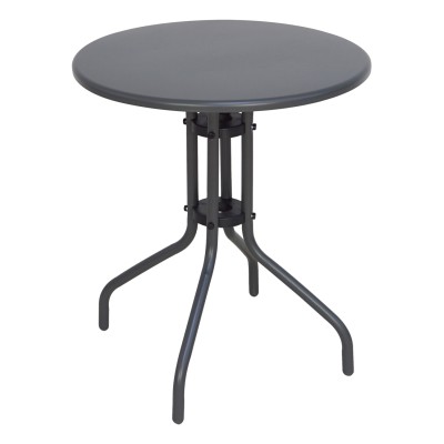 ΤΡΑΠΕΖΙ ΕΞ.ΧΩΡΟΥ ΣΤΡΟΓΓΥΛΟ ART MAISON KLAW ΜΕΤΑΛΛΙΚΟ ΓΚΡΙ Φ60x70Υεκ.