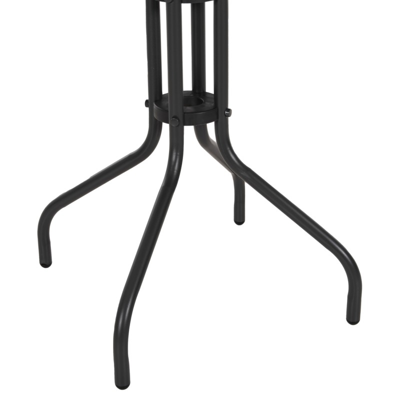 ΤΡΑΠΕΖΙ ΕΞ.ΧΩΡΟΥ ΣΤΡΟΓΓΥΛΟ ART MAISON KLAW ΜΕΤΑΛΛΙΚΟ ΓΚΡΙ Φ60x70Υεκ.