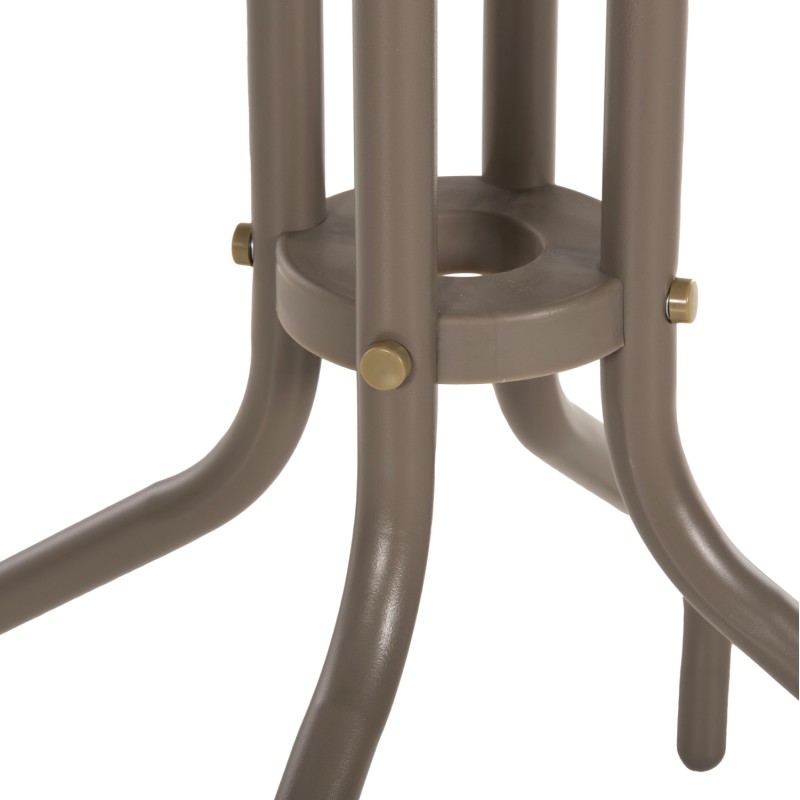 ΤΡΑΠΕΖΙ ΕΞ.ΧΩΡΟΥ ΣΤΡΟΓΓΥΛΟ ART MAISON KLAW ΜΕΤΑΛΛΙΚΟ ΣΑΜΠΑΝΙ Φ60x70Υεκ.