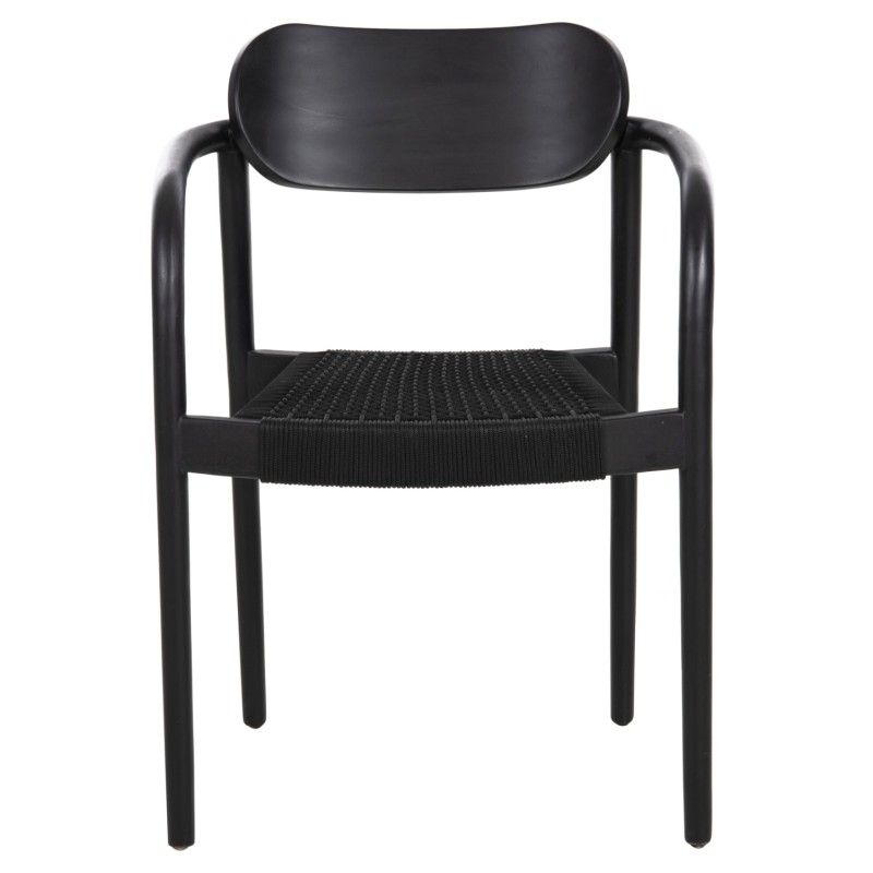 ΠΟΛΥΘΡΟΝΑ ART MAISON GALACTUS ΞΥΛΟ TEAK ΜΑΥΡΟ & ΜΑΥΡΟ ΣΧΟΙΝΙ 55x54x80Yεκ.