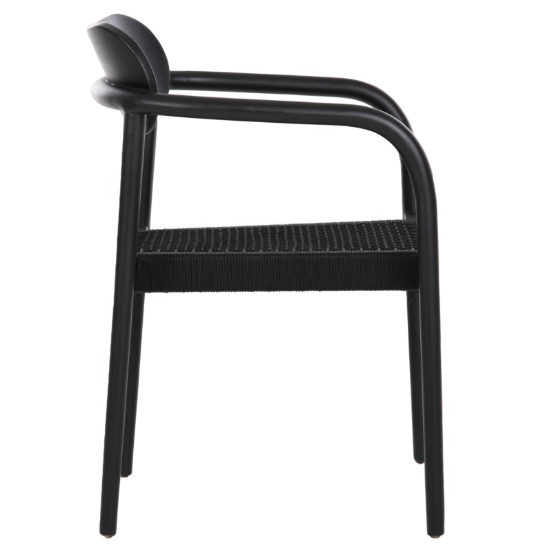 ΠΟΛΥΘΡΟΝΑ ART MAISON GALACTUS ΞΥΛΟ TEAK ΜΑΥΡΟ & ΜΑΥΡΟ ΣΧΟΙΝΙ 55x54x80Yεκ.