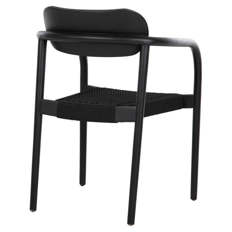 ΠΟΛΥΘΡΟΝΑ ART MAISON GALACTUS ΞΥΛΟ TEAK ΜΑΥΡΟ & ΜΑΥΡΟ ΣΧΟΙΝΙ 55x54x80Yεκ.