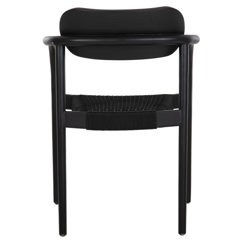 ΠΟΛΥΘΡΟΝΑ ART MAISON GALACTUS ΞΥΛΟ TEAK ΜΑΥΡΟ & ΜΑΥΡΟ ΣΧΟΙΝΙ 55x54x80Yεκ.