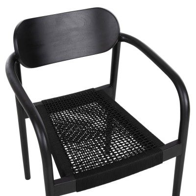 ΠΟΛΥΘΡΟΝΑ ART MAISON GALACTUS ΞΥΛΟ TEAK ΜΑΥΡΟ & ΜΑΥΡΟ ΣΧΟΙΝΙ 55x54x80Yεκ.